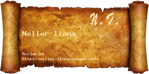 Neller Ilona névjegykártya